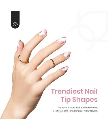 Beetles Gel Nail Tips - 500 Pcs Clear Short Oval False Nails for Easy DIY Extensions & Gel Polish - Buy Online on GoSupps.com