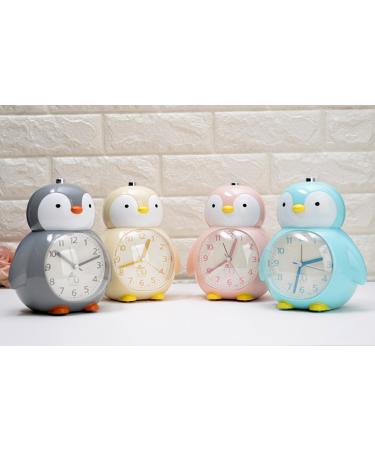 EXQUILEG Children's Penguin Alarm Clock Silent Analogue with Snooze & Light for Kids (Blue) | Perfect Gift for Girls & Boys - Buy Online on GoSupps.com
