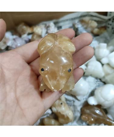 Specimen 1pc 50mm Natural Orange Calcite Stones and Crystals Carved Rock Crystal Frog StatueStone Stone Crystal Reiki