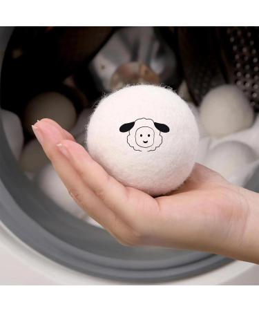 Extra Large Wool Dryer Balls - Set of 6 | Natural Fabric Softener Chemical Free Scented & Reusable - Buy Online on GoSupps.com