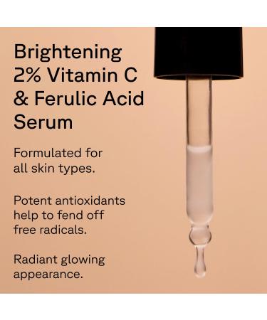 Acure Brightening 2% Vitamin C & Ferulic Acid Serum - Vit C Serum for Face Anti Aging Bright Glow for Women & Men Facial Skincare Vegan & Cruelty Free - 1 fl oz (2 Pack) - Buy Online on GoSupps.com