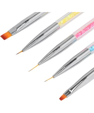Nail Art Brush Compact Portable Nylon Hair Double Headed Nail Dotting Pen Professional for Women Girls for Nail Artist for Nail Salon for Home - Buy Online on GoSupps.com
