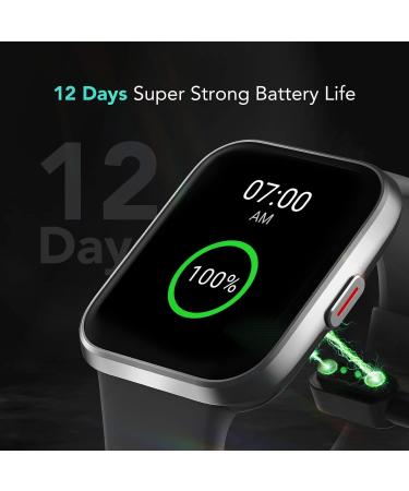 SKG V7 Pro Black Smart Watch with Alexa Built-in, Bluetooth Call, Fitness Tracker - IP68 Waterproof, Heart Rate Monitor - 60+ Sports - for Android and iPhone - Buy Online on GoSupps.com