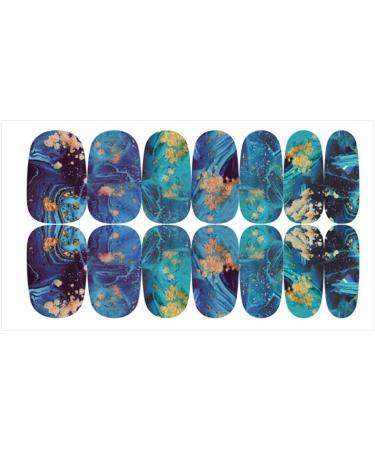 1 Sheet Fashion Waterproof Women Self-Adhesive Marble Printed Nail Art Decals Nail Stickers Tips Manicure Kit(12) - Buy Online on GoSupps.com