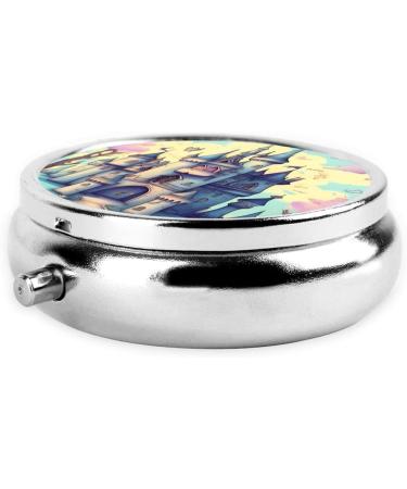 Buy Fairytale Castleround Pill Box - 3 Compartment Portable Organizer for Purse & Pocket - Ideal Travel Accessory - Buy Online on GoSupps.com