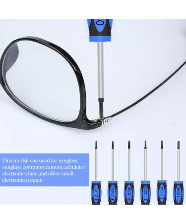 Eyeglass Repair Tool Kit LIFEGOO Glasses Precision Screwdriver Set with Compact Screw Box Includ Screws &Tweezer Eyeglass Screws Kit for Eyeglasses Sunglasses Watch Clock Repair Blue - Buy Online on GoSupps.com
