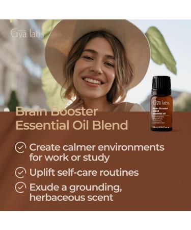 Headache Essential Oil Blend & Brain Booster Essential Oil Blend Set - Aromatherapy Grade Essential Oils Set - 2x0.34 fl oz - Buy Online on GoSupps.com