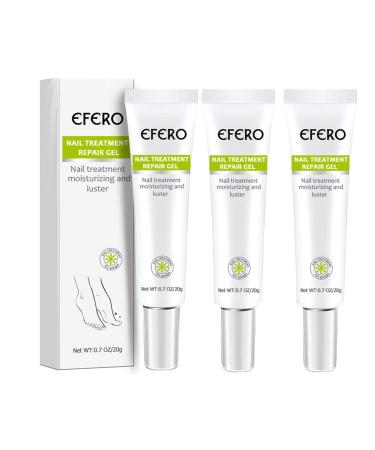 3 PCS efero Nail Treatment Repair Gel,Nail Repair Cream,Toe Be Health Instant Beauty Gel for Nail Growth Care,Restores Appearance of Discolored or Damaged Nails