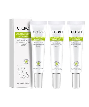 3 PCS efero Nail Treatment Repair Gel,Nail Repair Cream,Toe Be Health Instant Beauty Gel for Nail Growth Care,Restores Appearance of Discolored or Damaged Nails