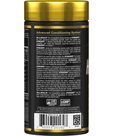 ALLMAX Nutrition HydraDry 14-Day Pre-Contest Water Loss System - 84 Tablets - Buy Online on GoSupps.com