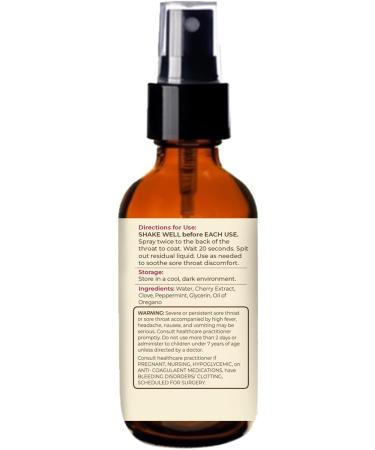 Nature's Jeannie Sore Throat Spray - Cherry Flavor - 3.4 Fl Oz - TSA Travel Size Natural Germ-Fighter with Oregano Oil & Cloves for Soothing Relief - Shop Internationally - Buy Online on GoSupps.com