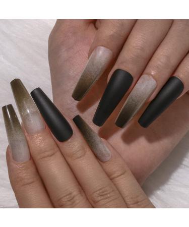 Sethexy Long coffin False Nails - 24pcs Acrylic Press-On Bling White Crystal Sparkle Fingernails for Women & Girls - International Shipping - Buy Online on GoSupps.com