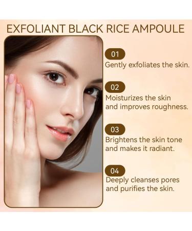 YOFDAL 2 Pieces Black Rice Ampoule White Rice Peeling Serum Black And White Rice As Peeling Rice Ampoule Serum Blackhead Remover Moisturizing For The Face Shine For All Skin Types - Buy Online on GoSupps.com