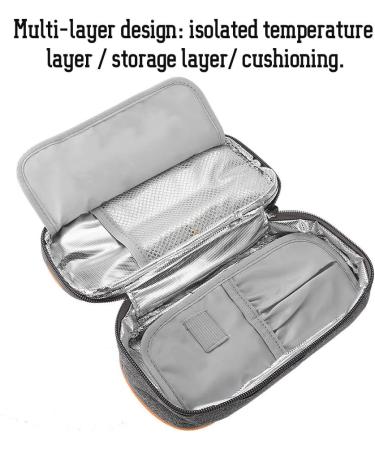 Portable Insulin Cooler Protector Bag - Orange | Insulation Cooling Case - Buy Online on GoSupps.com