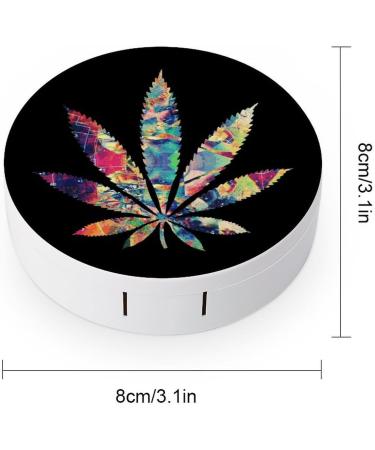 Psychedelic Weed Art Contact Lens Travel Kit | Portable Cute Box with Mirror for Daily Outdoor Use - Buy Online on GoSupps.com