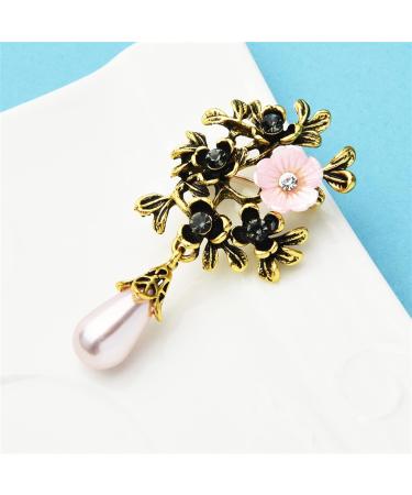 Pin Jewelry Gifts for Women Ladies Fashion Accessories Drop Brooch Pink Shell Flower Brooch Banquet Brooch Brooches & Pins - Buy Online on GoSupps.com