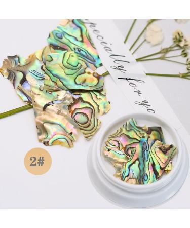 Charm Rhinestone Sea Shell Natural Nail Decorations 3D Texture Nails Abalone Shell Slice Nail Art Slices(1) Style1 - Buy Online on GoSupps.com