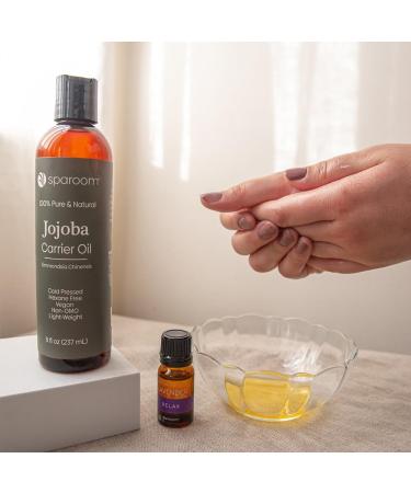 Shop SpaRoom 100% Pure Jojoba Carrier Oil Natural Hair & Skin Moisturizer Ideal for Aromatherapy & Massage 8 Ounces - Buy Online on GoSupps.com