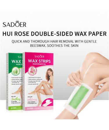 Buy AUBLINT0 Vliestring CALE WORLD Gentle Cold Wax Strips for Hair Removal | Aloe Vera | All Skin Types | Face Legs Intimate Areas - Buy Online on GoSupps.com
