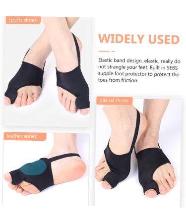 Hallux Valgus Sleeve & Toe Straighteners Set - Bunion Protector & Hammer Toe Straightener - Black 9x6.8cm - Buy Online on GoSupps.com