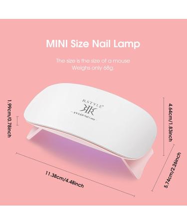 RSTYLE Mini UV LED Gel Nails Lamp - Portable 6W Pink Nail Dryer for All Nail Polishes - USB Powered - Buy Online on GoSupps.com