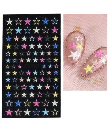 Decoration Love Heart Star Flowers Textured Decals Embossed White Cloud Nail Art Stickers 5D Engraved(5D-K109)