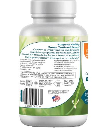 Zahler PowerCal Calcium Supplement with Vitamin D - Promotes Healthy Bones, Teeth, and Gums - 180 Tablets - Buy Online on GoSupps.com