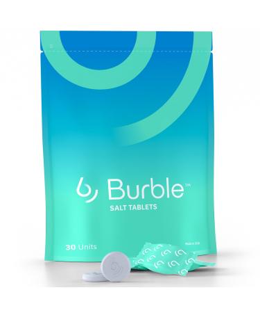 Burble Nasal Rinse Salt Tablets, pH Balanced, A Better Alternative to Saline Packets for Fast Relief, Works with Any Sinus Rinse Bottle Nasal Irrigation System, 30 Count