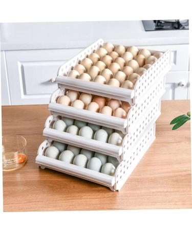 Angoily Box 30 Egg Container Egg Carton Egg Tray with Lid Stackable Egg Holders Drawer Storage Box At Home As Shown 33X26.5X14.3cm - Buy Online on GoSupps.com
