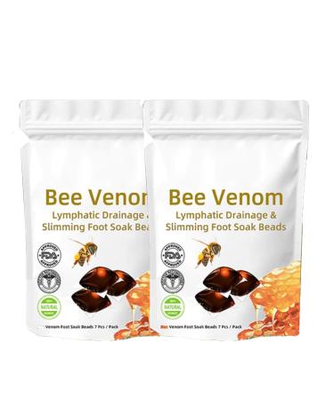 Diapason Bee Venom Lymphdrainage & Slimming Foot Soak Beads Luklmca Bee Venom Foot Soak Body Detox Foot Soak Beads For Women & Men Relief Relax (2PCS)