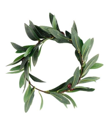 Beaupretty Green Leaf Headband Artificial Green Leaf Crown Eucalyptus Flower Wreath Floral Headband for Women Girls Bridal Bohemian Headpiece Photo Prop