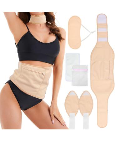 6 Pack Essential Oil Pack Wrap for Waist Thyroid Neck Knee Oil Liver Pack Wrap Kit Essential Oil Wrap Organic Cotton Flannel Reusable Oil Compress Wrap Pad for Liver Detox Inflammation (Style 1)