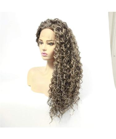 Buy Linen Brown Wavy Long Curly Hair Wig | Small Rolls Ladies Wig | International Shipping Available - Buy Online on GoSupps.com