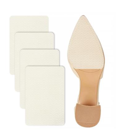 4 Pcs Non Slip Shoe Pads for Bottom of Shoes Shoe Sole Protectors Silicone Anti Slip Shoe Grips Self Adhesive Sole Protector for High Heels Shoe Gummies for Women (Clear)