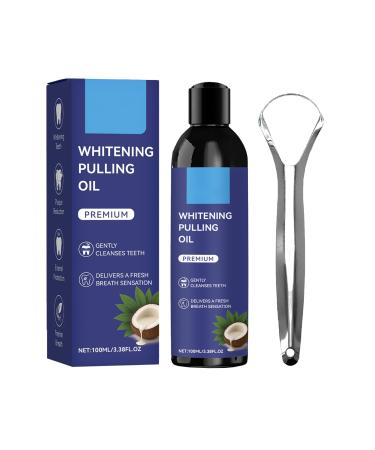 Huile De Tirage Blanchissante Rince-Bouche La Noix De Coco Et La Menthe 100ml Rafra chit Et Nettoie En Profondeur La Bouche liminer Les Odeurs Et Les Taches