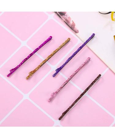96pcs Glitter Powder Hair Clips: Golden Pink Purple Black Styling Barrettes - Buy Online on GoSupps.com