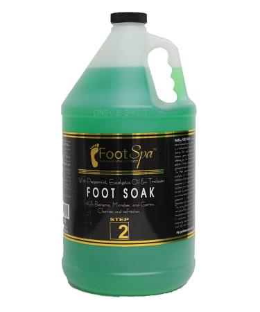 FOOT SPA - Foot Soak - Cleanses  Softens  and Refreshes - Made With Eucalyptus & Peppermint Oil - 128 Oz Gallon - Bulk  Refill Gallon