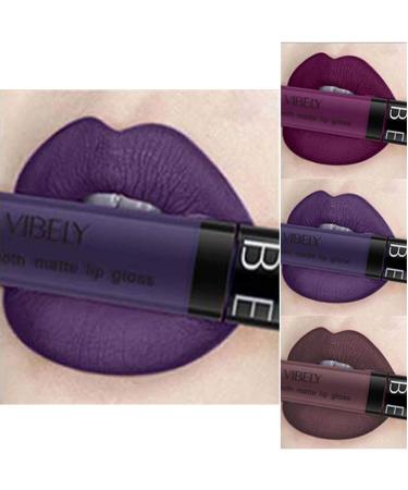 Edanta Kilshye Matte Liquid Lipstick Gothic Lip Gloss Velvety High Pigmented Beauty Lipsticks Makeup for Women and Girls (A-Purple 23)
