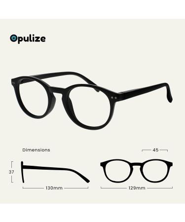Buy OPULIZE Zen Reading Glasses 4 Pack | Stylish Round Frames | Scratch Resistant | Spring Hinges | Matte Black & Brown | +2.50 Strength | International Shipping - Buy Online on GoSupps.com