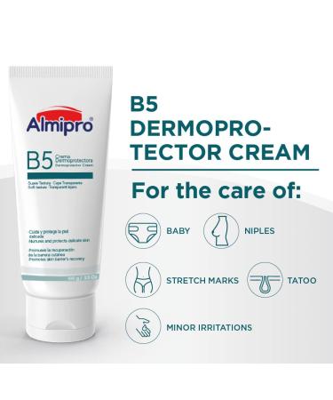 Almipro B5 Dermo Protector Cream - Moisturizing & Repairing Multi-Purpose Balm with Calendula & Cacay Oil - Baby Safe for Delicate Skin (3.7 oz - Buy Online on GoSupps.com