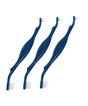 BESPORTBLE 3pcs Pet Double Toothbrush Puppy Teeth Brushes Cat Toothpaste Cat Toothbrushes Sharpened Nylon Blue 1 count (Pack of 1)