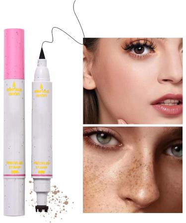 Freckles Pen Makeup Dot Pen Waterproof 2 in 1 Fake Freckle Stamp and Eyeliner Skin Friendly and LongLasting Natural Look Ideal for Face Beauty Women Social Gathering - Buy Online on GoSupps.com