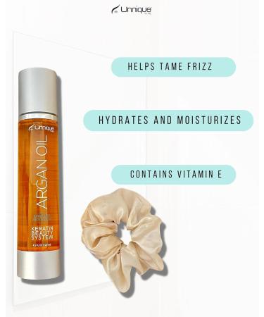 UNNIQUE Pure Argan Oil Hair Serum - Frizz Control & Shine for All Hair Types - 4.05 FL OZ - Buy Online on GoSupps.com