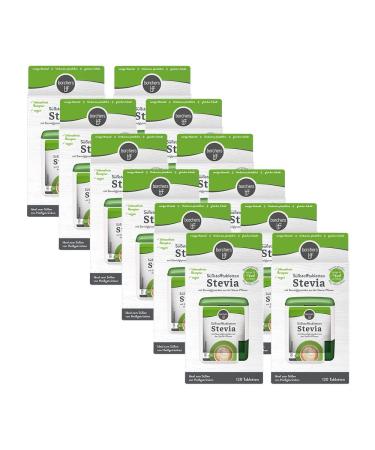 12 x borchers Stevia sweetener tablets | In dispenser | Low calorie | Sweetener | 120 tablets 1440 pieces (1 pack) - Buy Online on GoSupps.com