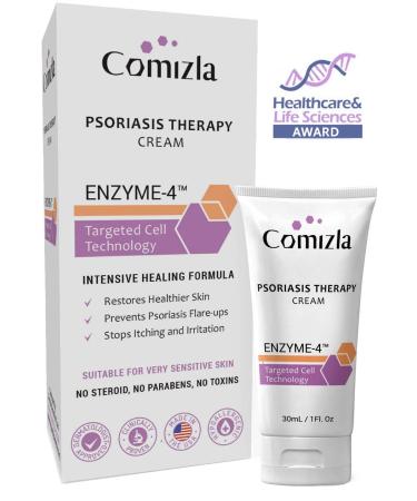 Comizla Psoriasis Cream for Itchy Irritated Skin 100% Steroid Free Prevents Scalp and Plaque Psoriasis Plant Based Stem Cell Enriched.