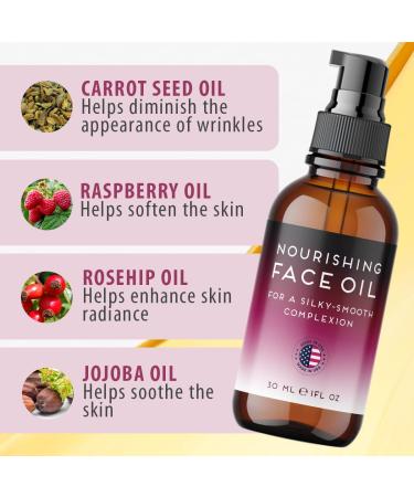 FORMULAB Face Oil - Hydrating Rosehip & Jojoba Oil for Glowing Skin | 1oz | Ideal for Men & Women | Perfect for Dry Skin - Buy Online on GoSupps.com