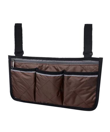 dezirZJjx Wheelchair Hanging Bag Simple Accessory Bag for Mobile Equipment Outdoor Bicycle Hanging Bag Zipper Multifunctional Storage Bag Wheelchair Electric Scooter Bicycle Coffee