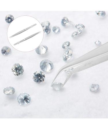 FRUHLING 2xhigh-precision tweezers with inner teeth 16.4 cm jewellery tweezers with fine tips pointed tweezers fine precise tweezers stainless steel tip for sewing jewellery making electronics - Buy Online on GoSupps.com