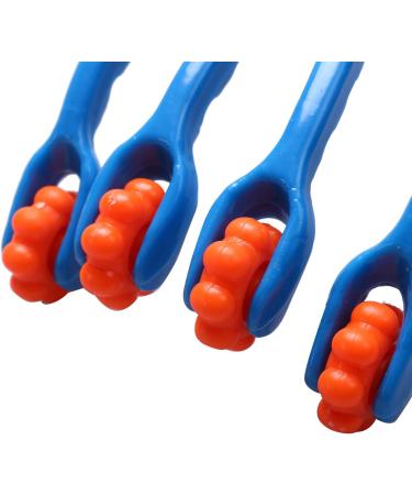 Huusuei Blue 4 Finger Massage Device - Plastic Roller Body Massager for Fatigue Relief in Buttocks Hips Head & Legs - Shop Now! - Buy Online on GoSupps.com