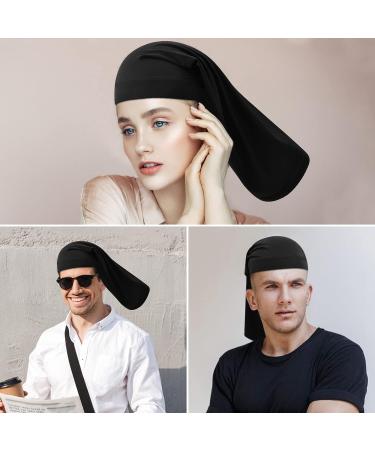 4 Piece Unisex Dreadlock Cap - Black Long Hair Dreads Head Wrap for Men and Women - Buy Online on GoSupps.com